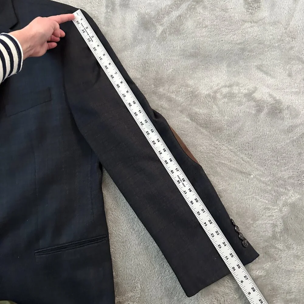 *flaw* Vintage Lauren Ralph Lauren Men's Blazer 48 L Plaid Patch Elbows Wool